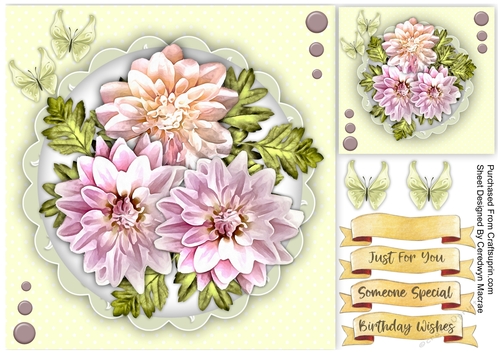 8x8 Beautiful Pastel Asters