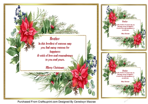 8x8 Beautiful Brother Greetings 