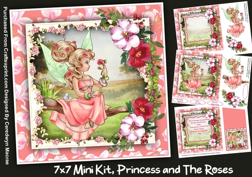7x7 Mini Kt Princess and The Roses 