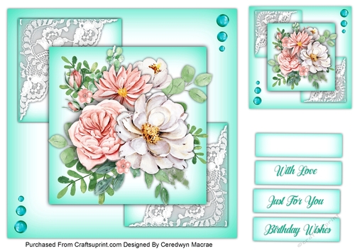 7.5x7.5 Beautiful Floral Roses