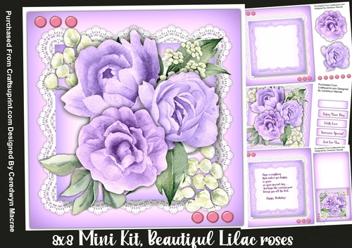 8x8 Mini Kit, Beautiful Lilac Roses