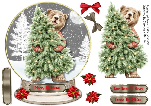 Lovely Snowglobe , Bears Christmas Tree 