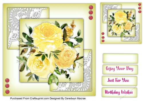 8x8 Beautiful Lemon  Florals