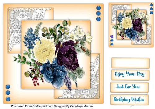 8x8 Beautiful Winter Florals