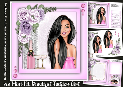 8x8 Mini Kit, Beautiful Fashion Girl 