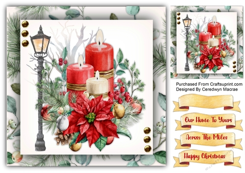 8x8 Beautiful Christmas Candles