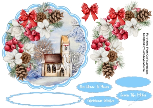 Scalloped Beautiful Christmas Blessings