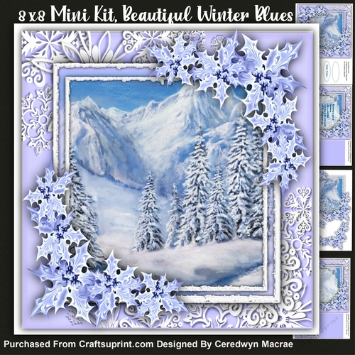 8x8 Mini Kit, Beautiful Winter Blues