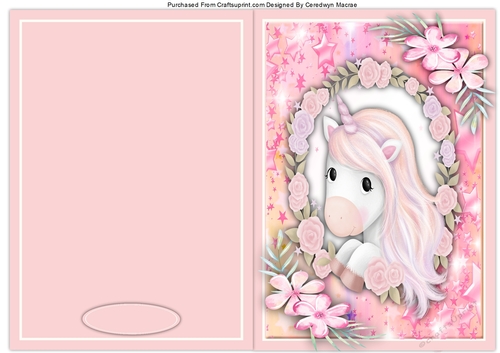 A5, Beautiful Pink Unicorn 1