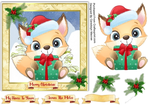 7x7 Cute Foxs  Presents