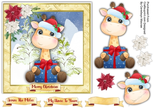 7x7 Cute Giraffe In a Box