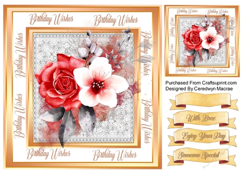 8x8 Beautiful Pink Florals