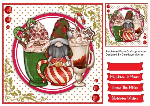 8x8  Gnomes Christmas Coffee