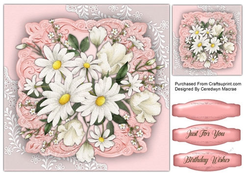 8x8 Daisys and White Roses