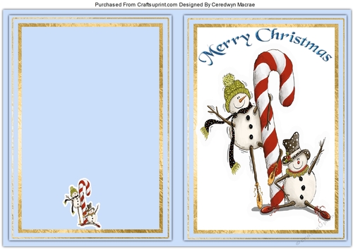 A5, Print and Fold  Snowman 4