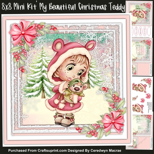 8x8 Mini Kit, My Beautiful Christmas Teddy