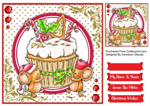 8x8   Christmas Cupcake