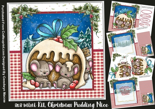 8x8 Mini Kit, Chrstmas Pudding Nice 