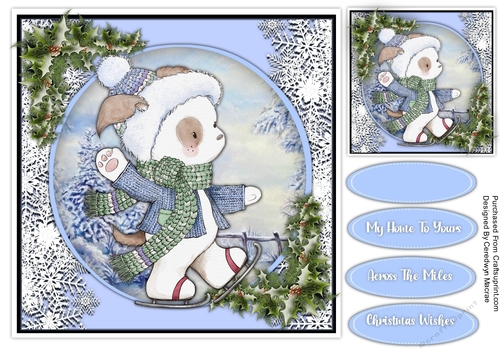 8x8 Gorgeous Christmas Dog 