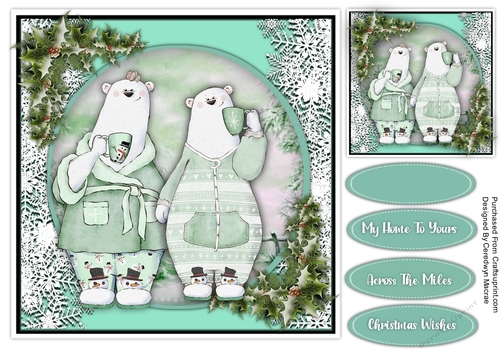 8x8 Gorgeous Mr and Mrs Polar Bear