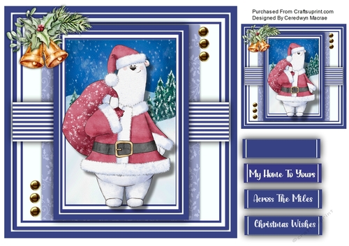 8x8 Polar Bear Santa