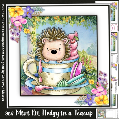 8x8 Mini Kit, Hedgy in a Teacup