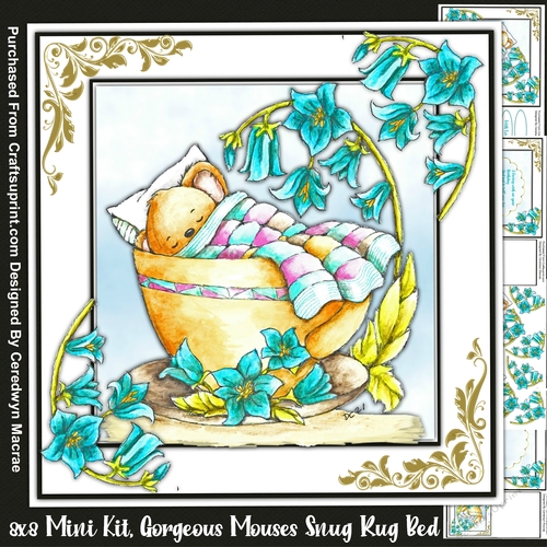 8x8 Mini Kit, Gorgeous Mouses Snug Rug Bed