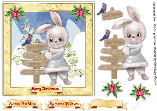 7x7 Gorgeous Rabbits Greetings 