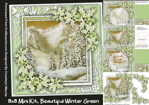 8x8 Mini Kit, Beautiful Winter Green