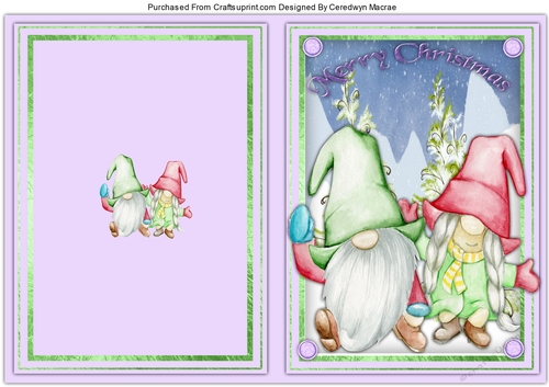 A5, Print and Fold ,Gnomes Delight