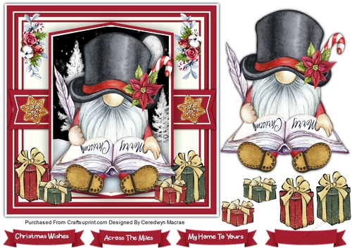 7X7  Gnomes Greeting Book