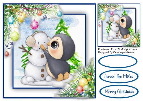 8x8 Penguins Snowman 