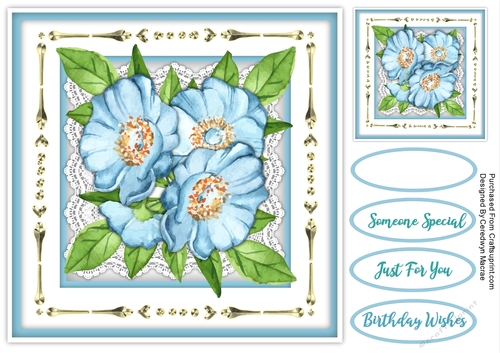 8x8 Pretty In Blue 