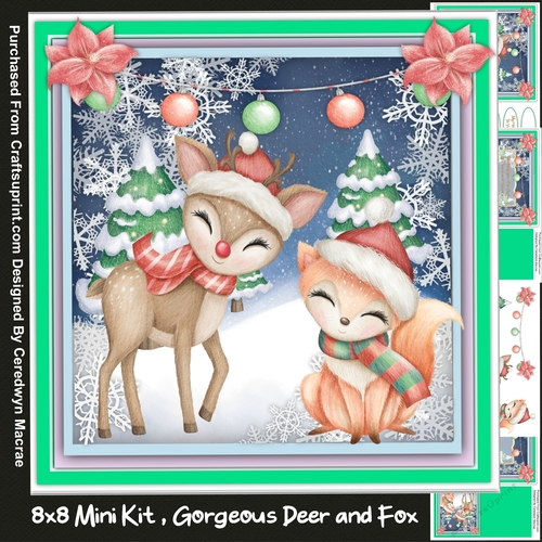 8x8 Mini Kit, Gorgeous Deer and Fox
