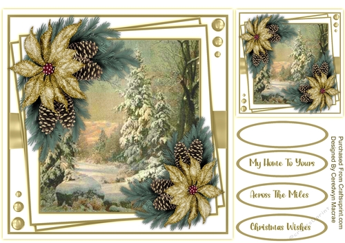 8x8 Gold Christmas