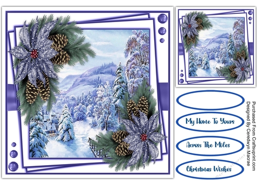 8x8 Blue Christmas
