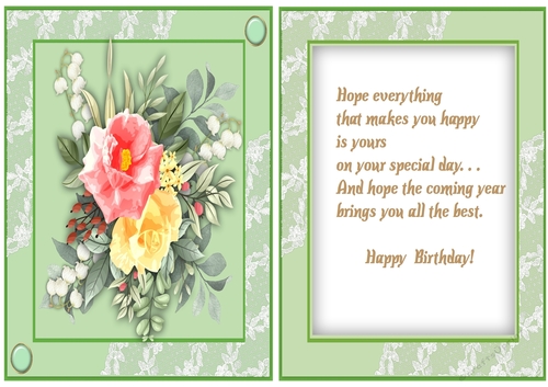 A5 ,Beautiful Birthday Wishes, 1