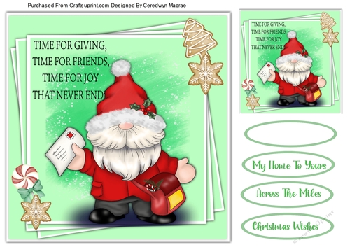 8x8 Gorgeous Santa Postman