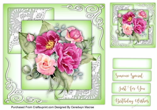 8x8 ,Beautiful Cerise Delight