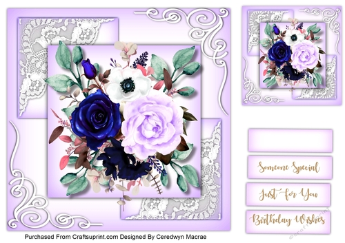 8x8 ,Beautiful Lilac Delight