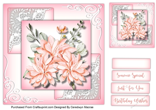 8x8 ,Beautiful Pink Delight