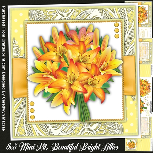 8x8 Mini Kit, Beautiful Bright Lilys