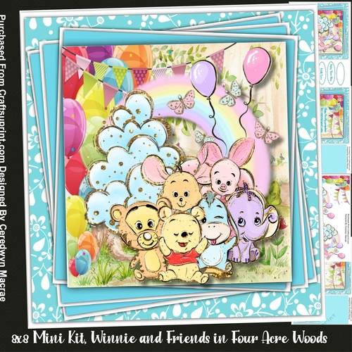 8x8 Mini Kit, Winnie and Friends at Four Acre Woods