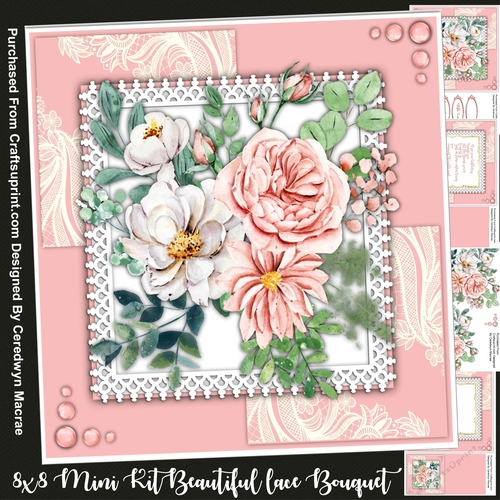 8x8 Mini Kit, Beautiful Lace Bouquet