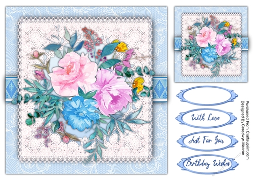 8x8 Beautiful Blue Mix