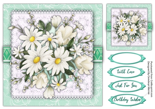 8x8 Beautiful Daisys 