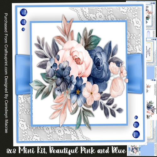 8x8 Mini Kit , Beautiful Pink and Blue