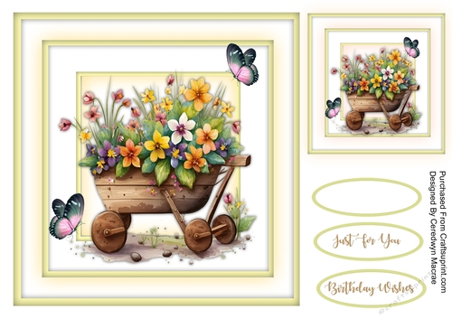 8x8 Gorgeous Summer Wheelbarrow 2