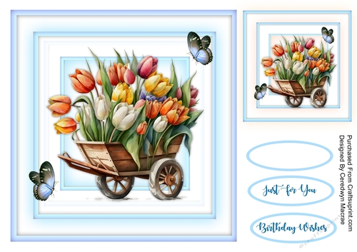 8x8 Gorgeous Summer Wheelbarrow  3