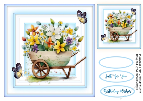 8x8 Gorgeous Summer Wheelbarrow  4